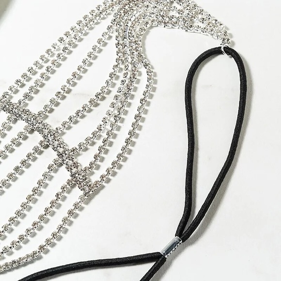 Elastic Rhinestone Chain Headband - Picture 4 of 9